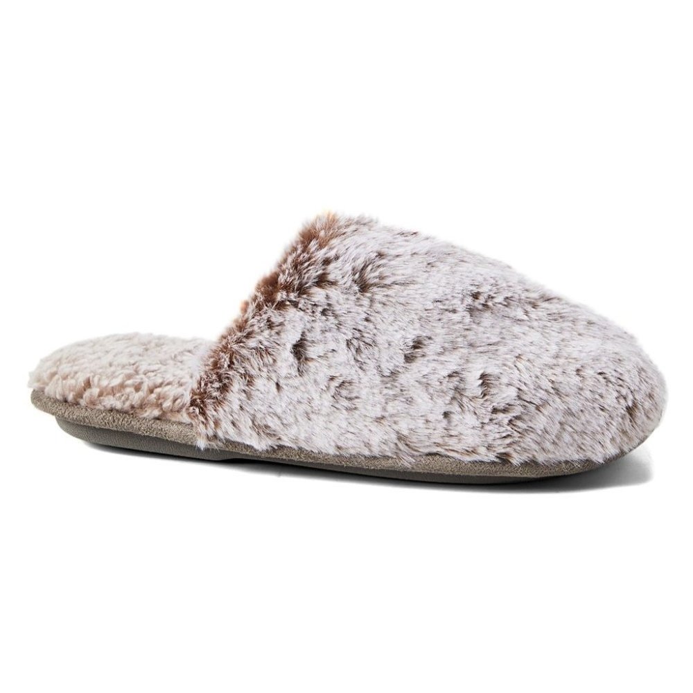 Gray Faux Fur Slipper Cuddl Duds